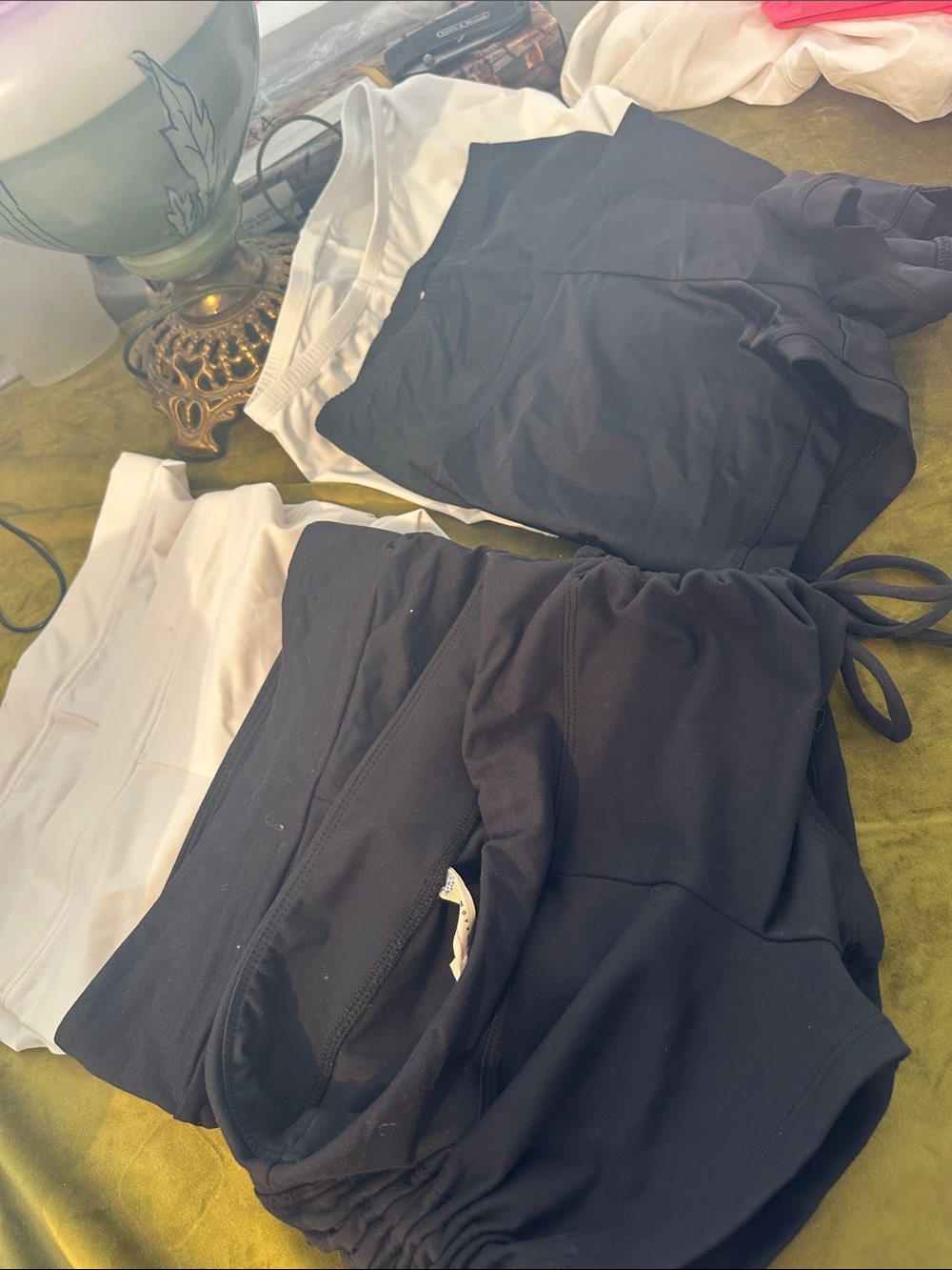 Kids Black and White dance  Shorts Set. 6 pairs